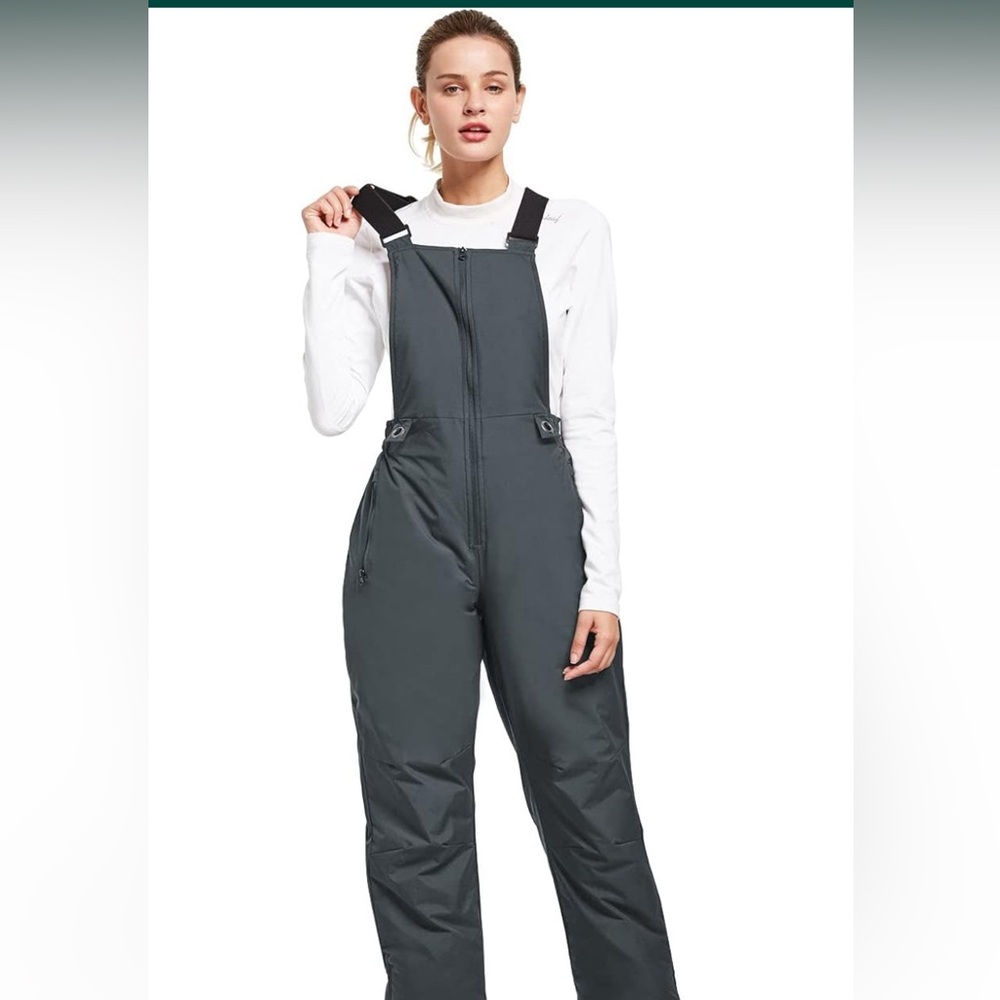 BALEAF Women's Insulated Waterproof Ski bib overalls NWT